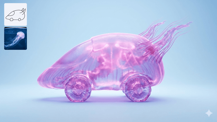 نسخه‌ای از ماشین اسباب‌بازی با متریال متفاوت، خروجی Nano Banana